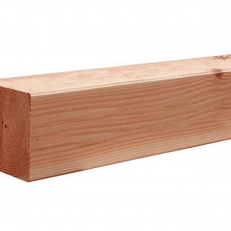 Douglas gesch paal duplo verlijmd 14 x 14 x 400 cm, onbehandeld.