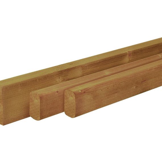 Douglas gesch regel 4,5 x 7 x 250 cm, groen geimpregneerd.