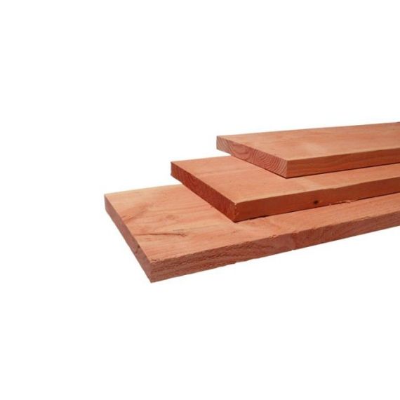 Douglas fijnbez plank 3,2 x 20 x 400 cm, onbehandeld.