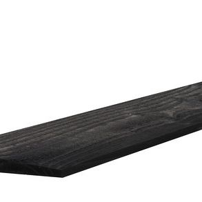 Douglas Zweeds rabat, 1,0-2,1 x 16,5 x 300 cm, zwart gedompeld