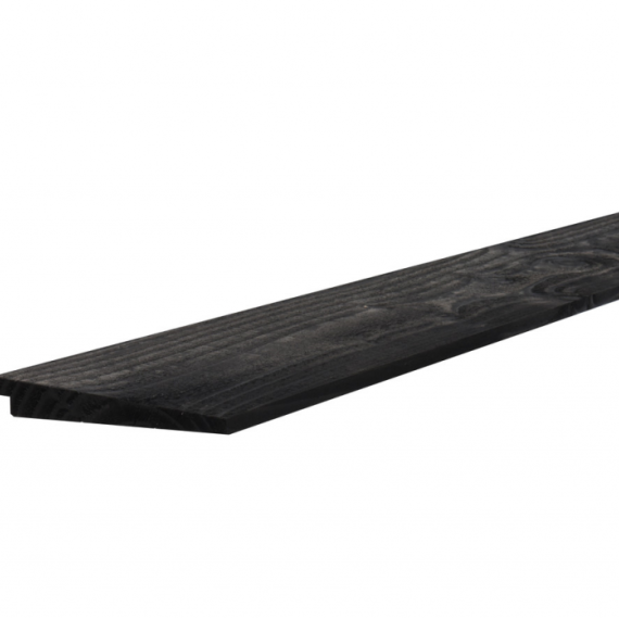 Douglas Zweeds rabat, 1,0-2,1 x 16,5 x 500 cm, zwart gedompeld