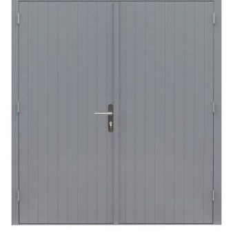 W81505M - Hardh dubbele dichte deur Prestige, 202 x 221 cm, grijs gegrond.