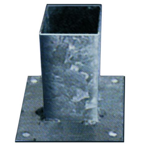 # Vloerpaalhouder verzinkt 9 x 9 cm.