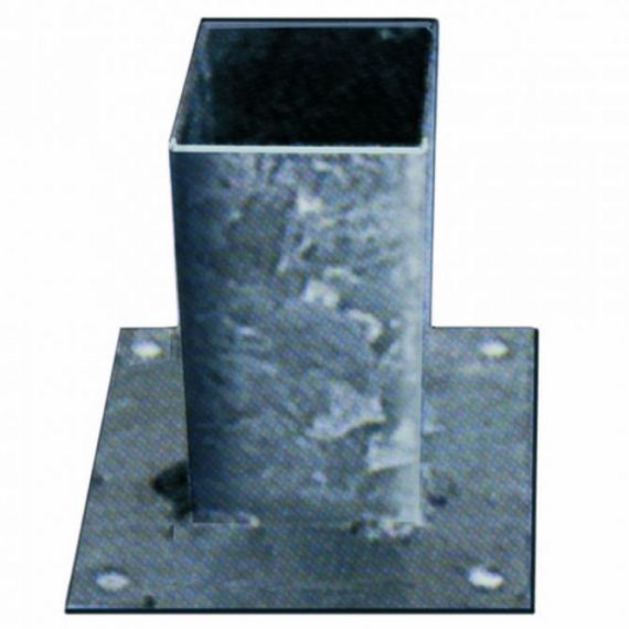 # Vloerpaalhouder verzinkt 9 x 9 cm.