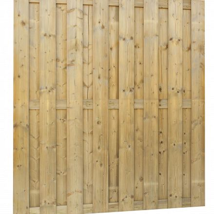 Jumboscherm gesch vuren 18-planks 15 mm, 180 x 200 cm, recht verticaal.