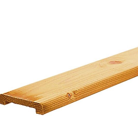 Vuren geschaafde afdeklat met sponning (6,2 cm) 1,9 x 9,6 x 181,5 cm