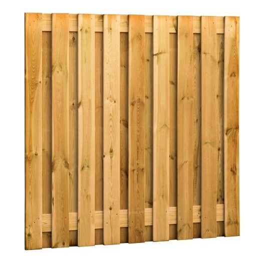 # Grenen gesch plankenscherm 19-planks 15 mm, 180 x 180 cm, verticaal recht, groen ge#mpregneerd