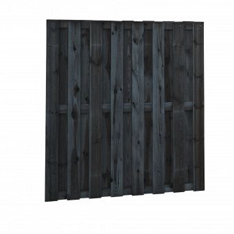 Plankenscherm Zwart