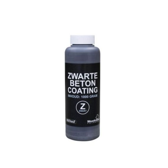 Betoncoating zwart, in plastic fles (glans)