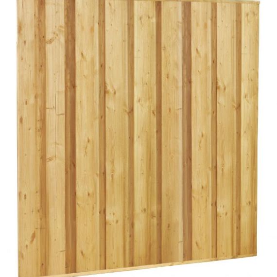 Beto-dichtplankscherm van fijnbez vuren planken, 180 x 180 cm.