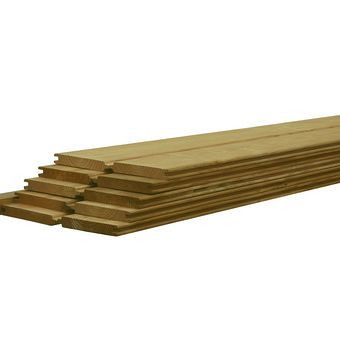 Betowood scherm douglas + afdekkap 187 x 224 cm, groen geïmpregneerd.