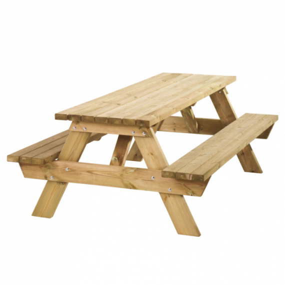 Picknicktafel Bobito, 42 mm dik, bladmaat 220 x 71 cm.