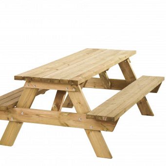 Picknicktafel Bobito, 42 mm dik, bladmaat 220 x 71 cm.