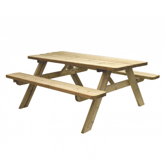 Picknicktafel Easy, 42 mm dik, bladmaat 180 x 70 cm.