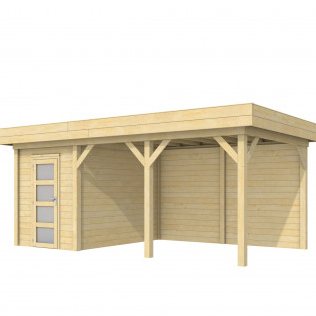 Vuren Topvision Kiekendief, 200 x 300 en luifel 400 cm, kleurloos geïmpregneerd.