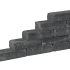 PILESTONE LINE COAL 40X15X10CM