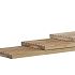 # Grenen geprofileerd dekdeel, 1 zijde grof profiel, 1 zijde glad, 2,8 x 14,5 x 400 cm, groen ge#mpr