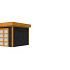 Douglas Topvision Roek, 298 x 298 cm, wanden zwart geïmpregneerd en basis transparant gespoten.