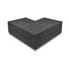 Oud hollandse hoekstuk traptreden 90gr. Buitenhoek, 37x15 cm, carbon