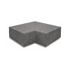 Oud hollandse hoekstuk traptreden 90gr. Binnenhoek, 37x15 cm, antraciet