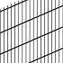 Hillfence metalen scherm, dubbele staafmat, 250 x 183 cm, zwart.