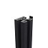 Boston aluminium H-paal 75x75mm L-250 cm RAL9005 incl. alu afwerkingsprofiel 4x24 mm L-250cm