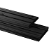 Vuren geschaafd triple profiel 2,2 X 14 X 500 cm, zwart gedompeld.