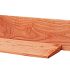 # Douglas Zweeds rabat, 1,1-2,7 x 19,5 x 400 cm, onbehandeld, 1 zijde gesch, 1 zijde fijnbez.