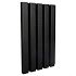 NTW HKC co-extrusie wand bekleding castellation 25 profiel, 2,5 x 19,6 x 290 cm, Ebony zwart.