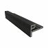 NTW HKC co-extrusie eindprofiel castellation t.b.v. wand bekleding, 7 x 5 x 300 cm, Ebony zw