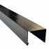 Aluminium afdekkap met sponning (5,1 cm) 4,5 x 6,1 x 179,5 cm, zwart RAL 9005.
