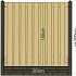 # TC Betonpaal glad mdk 10 x 10 x 280 cm, ANTRACIET, T-PAAL (Geel)