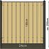 # TC Betonpaal glad mdk 10 x 10 x 280 cm, ANTRACIET, T-PAAL (Geel)
