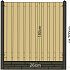 TC Betonpaal glad mdk 10 x 10 x 280 cm, ANTRACIET gecoat EINDPAAL