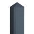 TC Betonpaal glad mdk 10 x 10 x 310 cm, ANTRACIET gecoat EINDPAAL t.b.v. 2 betonplaten