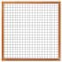 Hardhout betonijzertrellis 90 x 180 cm, met maas 7,5 x 7,5 cm, in raamwerk 4,4 x 6,8 cm