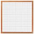 Hardhout betonijzertrellis 180 x 180 cm, met maas 7,5 x 7,5 cm, in raamwerk 4,4 x 6,8 cm