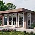 Blokhut - Tuinhuis Yorick | 44 mm | vuren groen geïmpregneerd