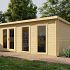 Blokhut - Tuinhuis Annabel | 40 mm | vuren grijs geïmpregneerd