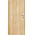 Vuren dichte enkele deur 90x201 cm, linksdraaiend, verzinkte hengen, RVS beslag, onbehandeld.