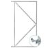 Verstelbaar stalen poortframe 150x155cm - bxh - verzinkt | Incl. plaatduimen en ophangogen.