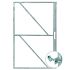 Verstelbaar stalen poortframe incl. slotkast 100x200cm - bxh - verzinkt | Incl. plaatduimen en ophan