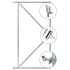 Verstelbaar stalen poortframe 110x155cm - bxh - incl slot - verzinkt | Incl. plaatduimen en ophangog
