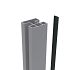 Boston aluminium Afwerkings/Klikprofiel 6x24mm L-234cm RAL9005 tbv alu H paal L-234cm