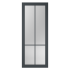 SlimLine deur FA 2564 SL | Zwart gegrond - Met blank veiligheidsglas
