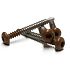 RVS schroef met gekleurde top voor NTW Castellation PRO, set a 50 stuks incl. bit, Teak.