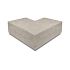 Oud hollandse hoekstuk traptreden 90gr buitenhoek, 40x20 cm, greige