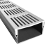 U-Drain goot 5hg x 10hg | 200 cm zilver