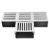 U-Drain goot 5hg x 10br | T-Stuk/koppelstuk zilver
