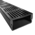 U-Drain goot 5hg x 10hg | 200 cm zwart
